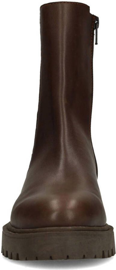 Manfield Dames Bruine leren chelsea boots - Foto 3