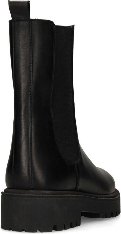 Manfield Dames Zwarte leren chelsea boots - Foto 3