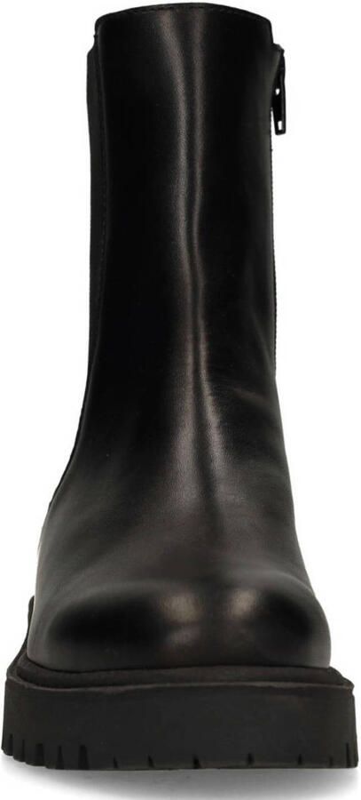 Manfield Dames Zwarte leren chelsea boots - Foto 3