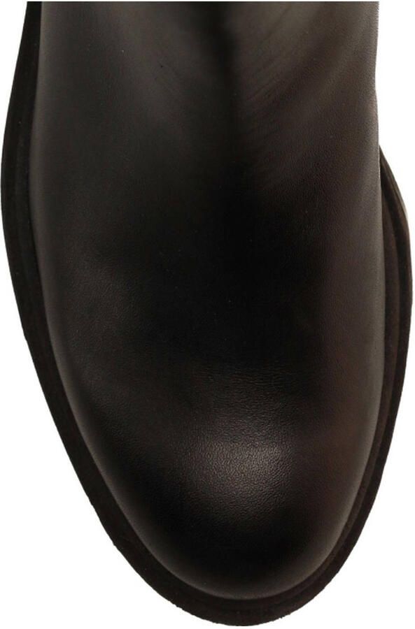 Manfield Dames Zwarte leren chelsea boots - Foto 2