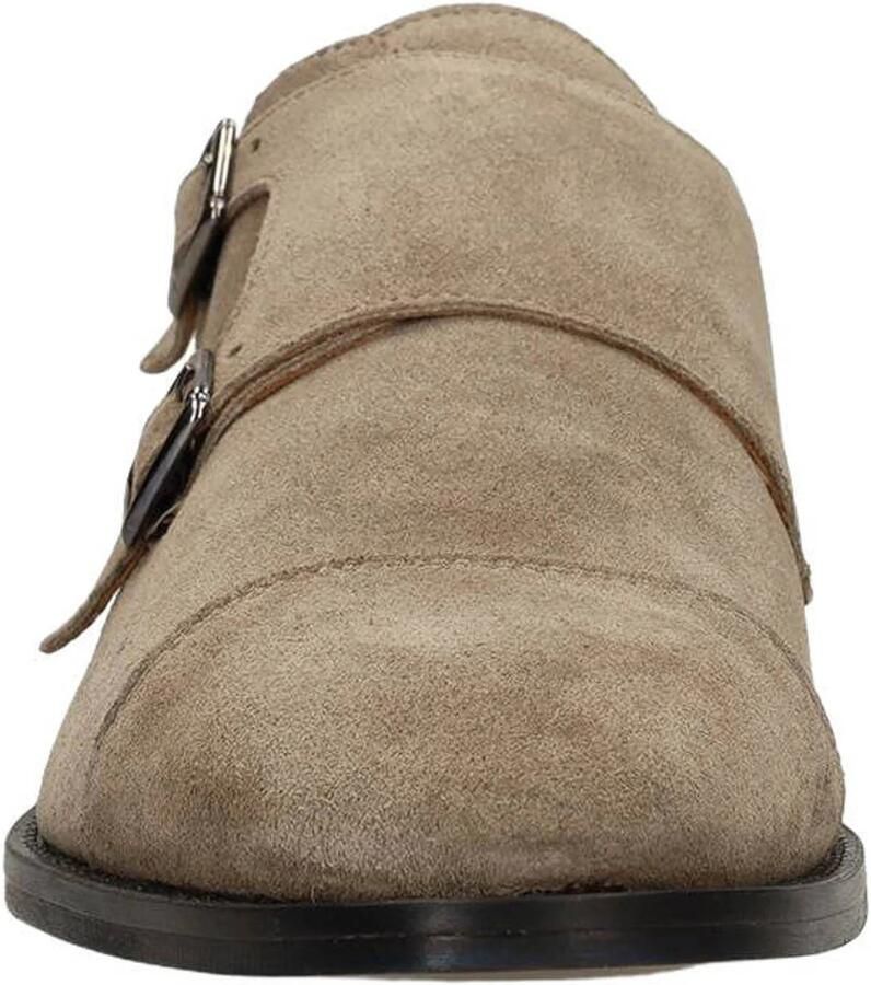 Manfield Heren Beige suède gespschoenen - Foto 2