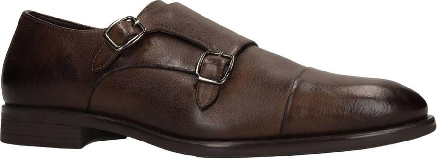 Manfield Heren Bruine leren gespschoenen - Foto 2
