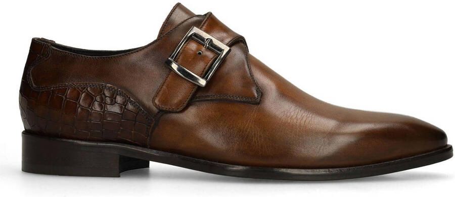 Black Label Heren Bruine leren gespschoenen