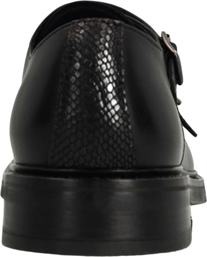 Manfield Heren Zwarte leren gespschoenen - Foto 3