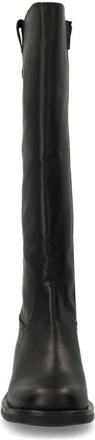 Manfield Dames Zwarte leren hoge laarzen - Foto 3