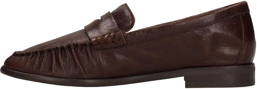 Manfield leren loafers bordeaux - Foto 3
