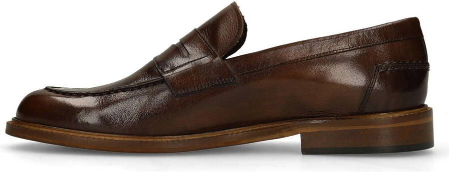 Black Label Heren Bruine leren Loafers - Foto 3