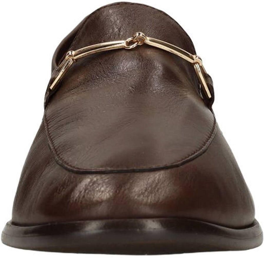 Manfield Bruine leren loafers - Foto 2