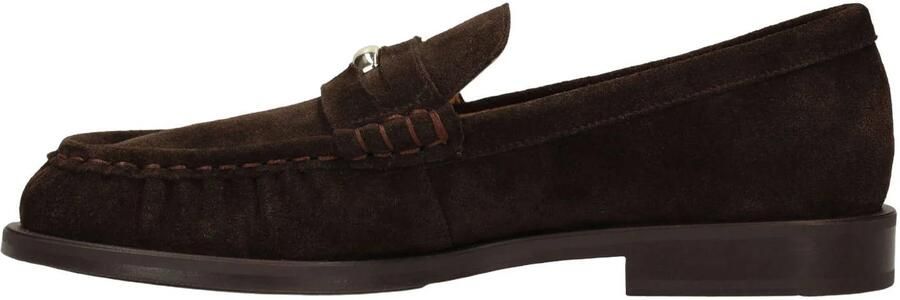Manfield Dames Bruine suède loafers - Foto 3
