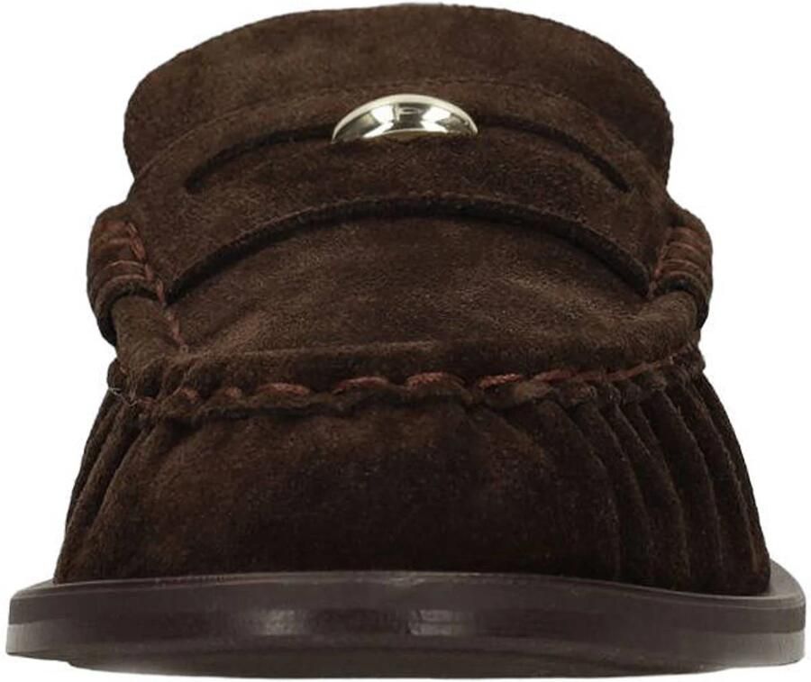 Manfield Dames Bruine suède loafers - Foto 2