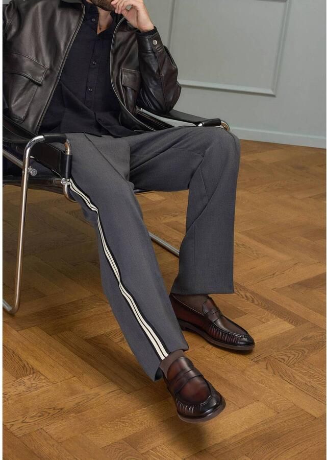 Manfield Heren Bruine leren loafers - Foto 3