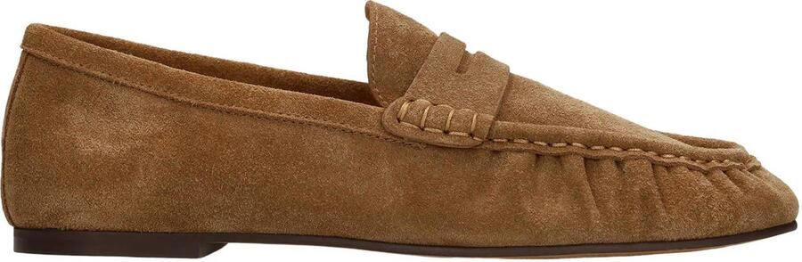 Manfield Dames Cognac suède loafers