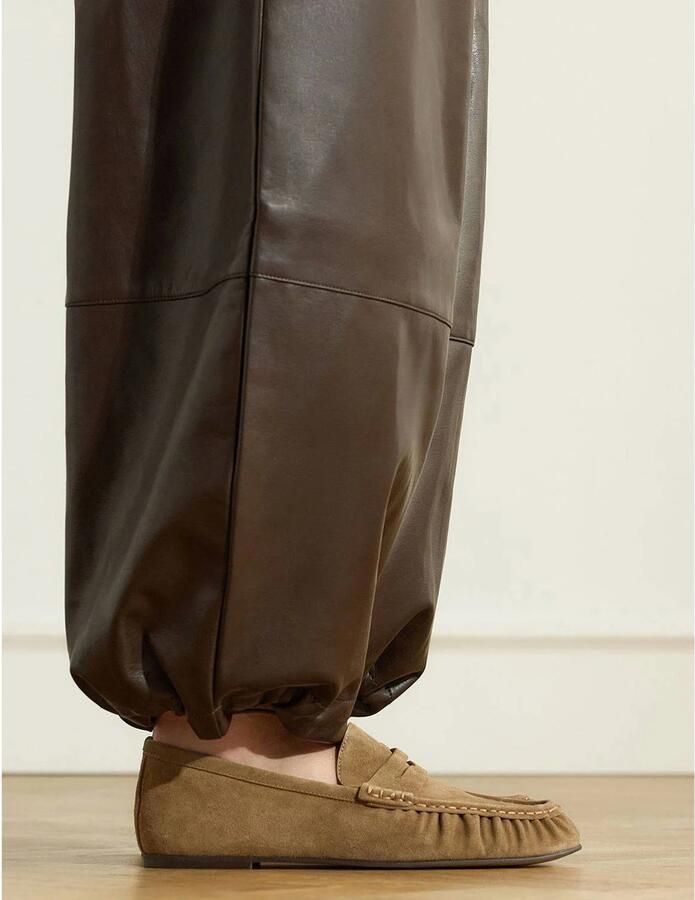 Manfield Dames Cognac suède loafers - Foto 3
