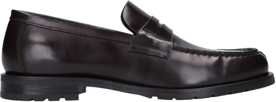 Manfield Heren Bruine leren loafers