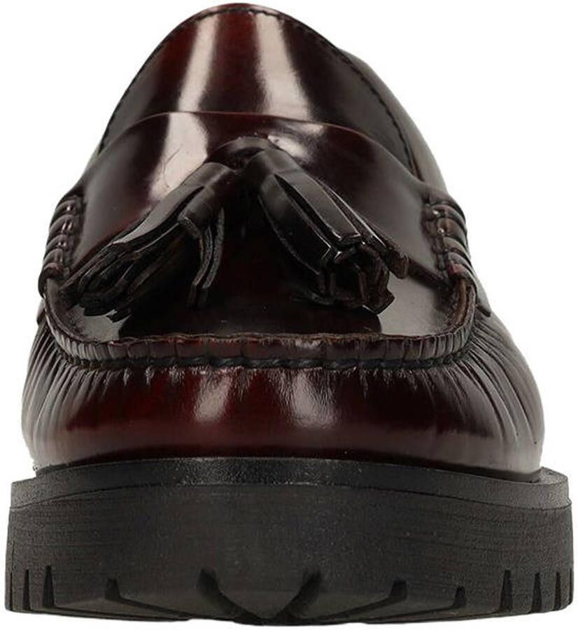 Manfield Dames Bordeaux lakleren loafers met kwastjes - Foto 2