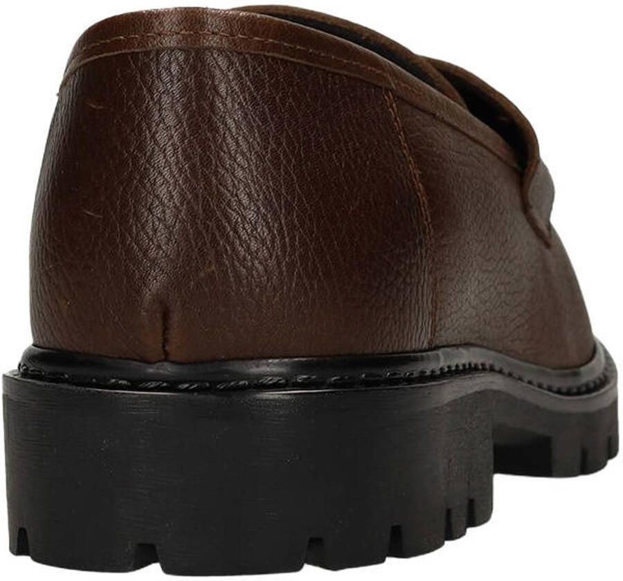 Manfield leren loafers met profielzool bruin - Foto 2
