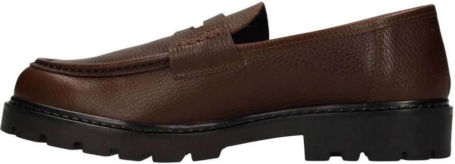 Manfield leren loafers met profielzool bruin - Foto 3