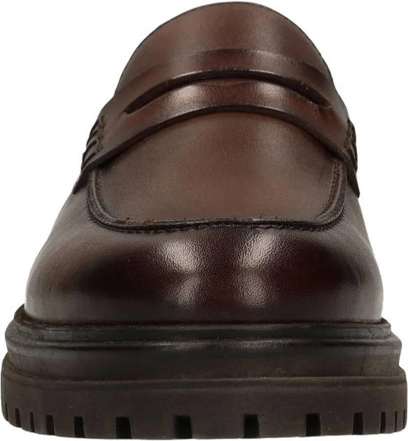 Manfield leren loafers met profielzool bruin - Foto 2