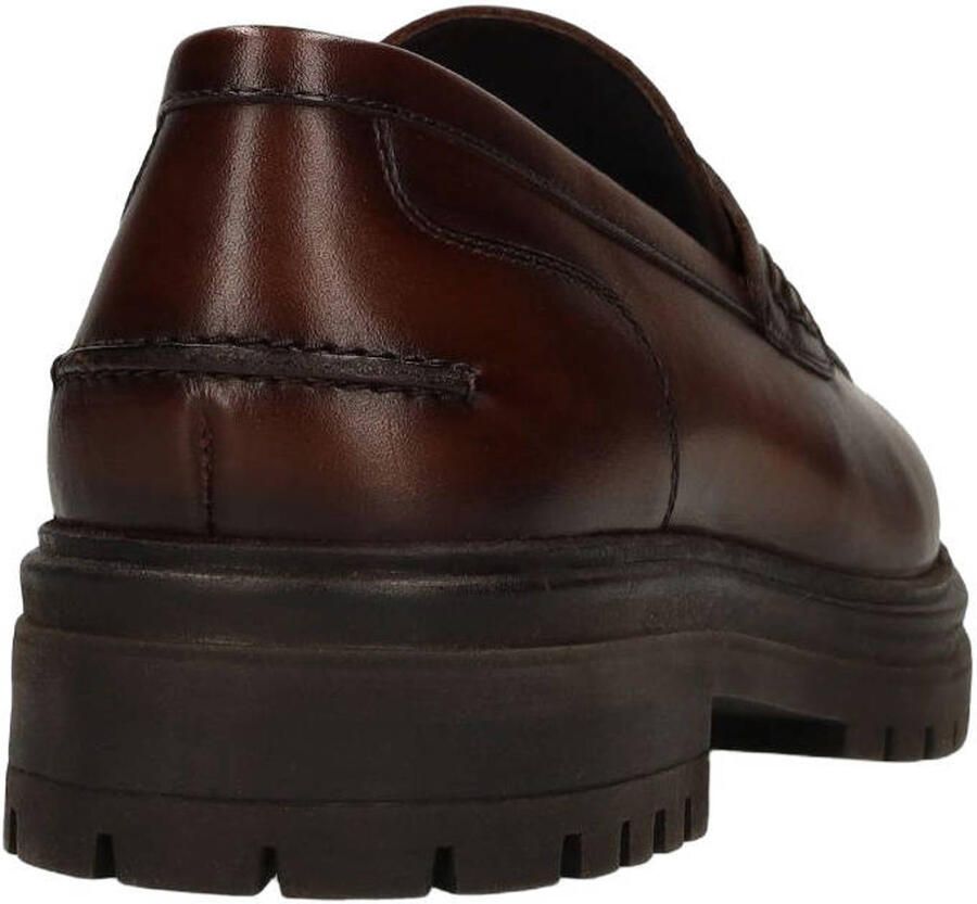 Manfield leren loafers met profielzool bruin - Foto 3