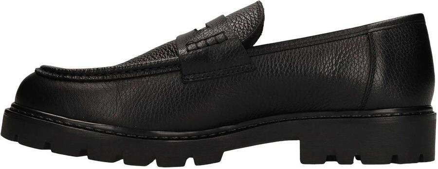 Manfield leren loafers met profielzool zwart - Foto 3