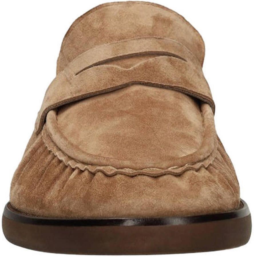 Manfield Heren Taupe suède crinkle loafers - Foto 2