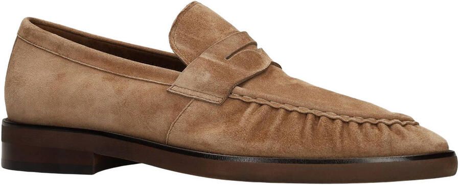 Manfield Heren Taupe suède crinkle loafers - Foto 3