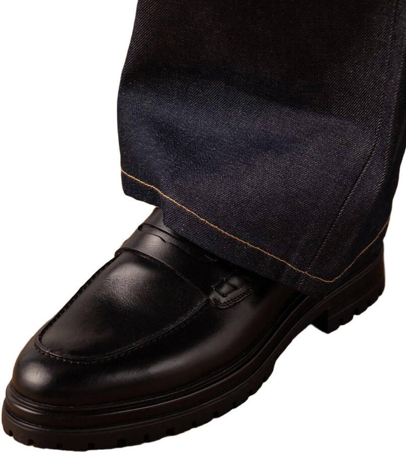 Manfield Heren Zwarte leren loafers - Foto 3