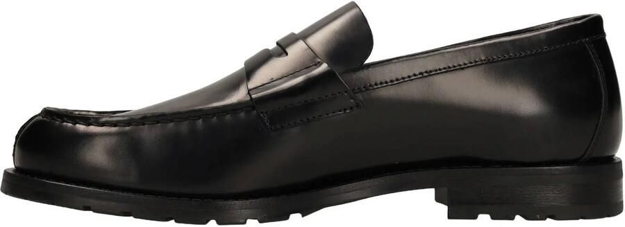 Manfield Heren Zwarte leren loafers - Foto 3