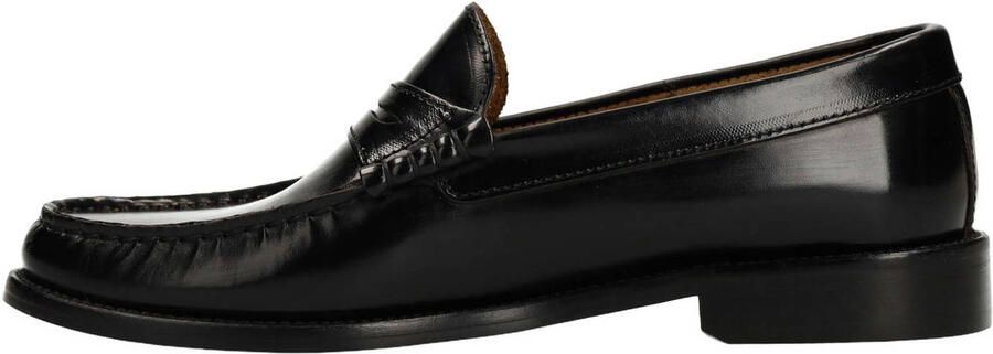 Manfield Dames Zwarte leren loafers - Foto 3