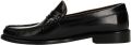 Manfield Dames Zwarte leren loafers - Zwart