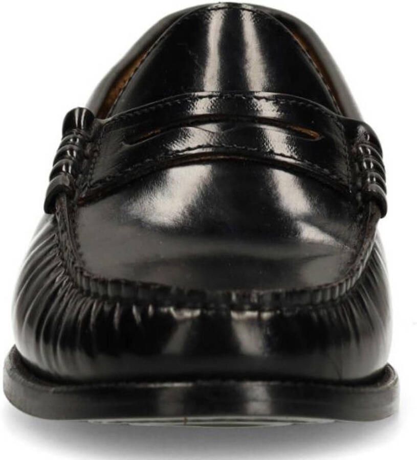 Manfield Dames Zwarte leren loafers - Foto 2