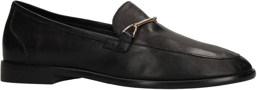 Manfield Zwarte leren loafers - Foto 2