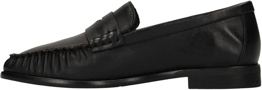 Manfield Zwarte leren loafers - Foto 3
