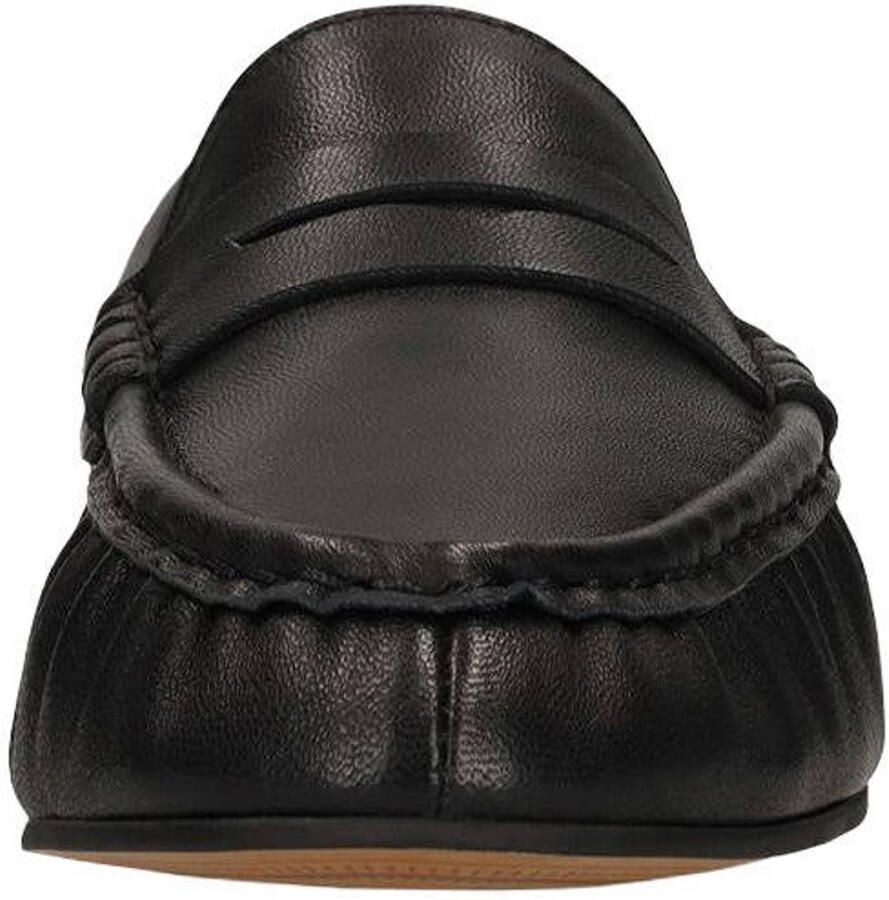 Manfield Dames Zwarte leren loafers - Foto 2