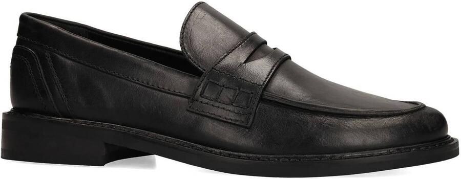 Manfield Heren Zwarte leren loafers - Foto 2