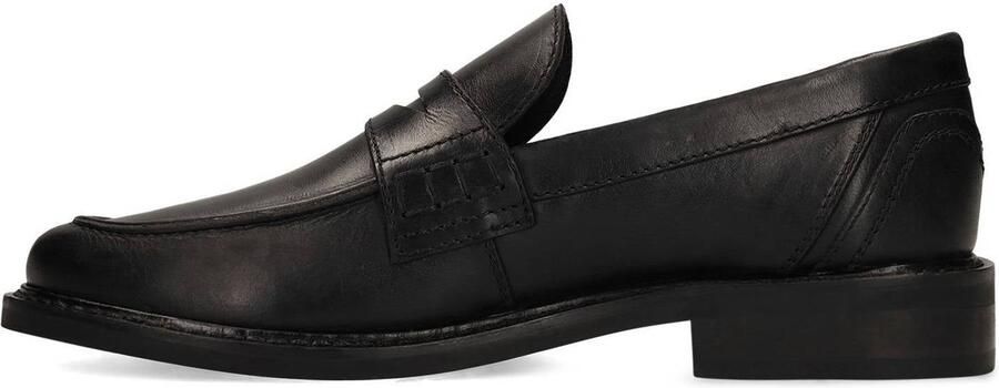 Manfield Heren Zwarte leren loafers - Foto 3