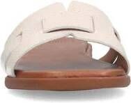 Manfield Dames Witte gevlochten leren slippers - Foto 2