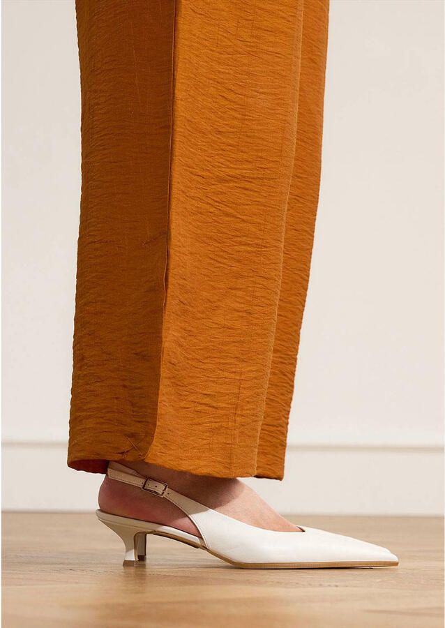 Manfield Dames Off white leren slingbacks - Foto 2