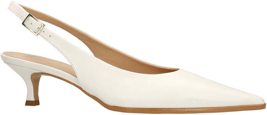 Manfield Dames Off white leren slingbacks - Foto 3
