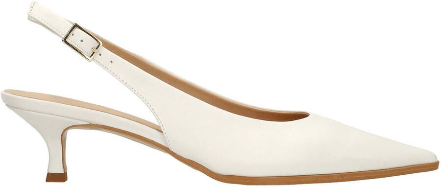 Manfield Dames Off white leren slingbacks