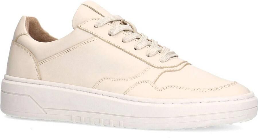 Manfield Heren Beige leren sneakers