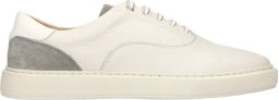 Manfield Heren Off white leren sneakers
