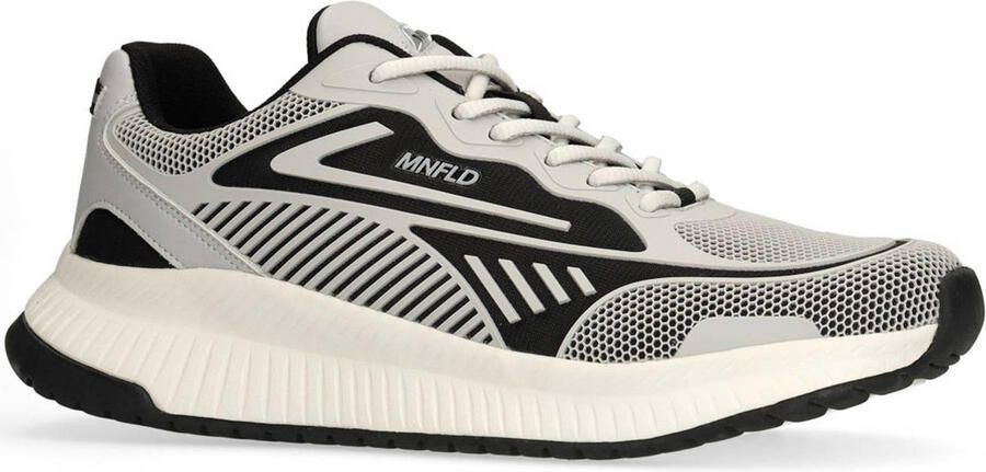 Manfield Heren Grijze leren sneakers - Foto 3