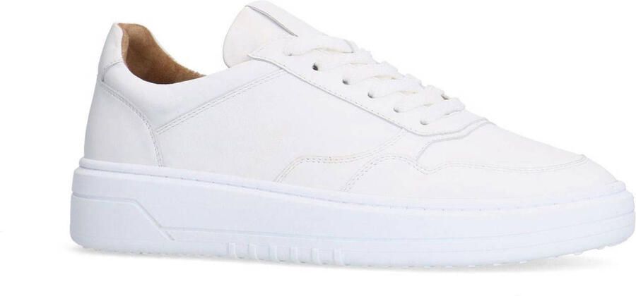 Manfield Heren Witte leren sneakers - Foto 2
