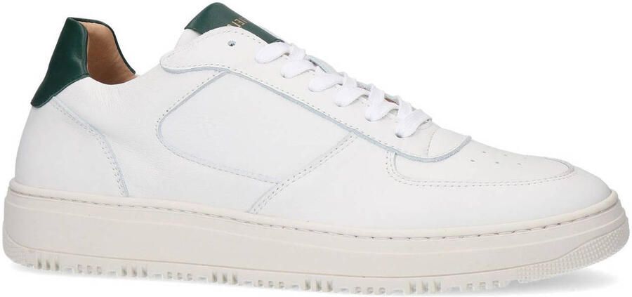 Manfield Heren Witte leren sneakers - Foto 2