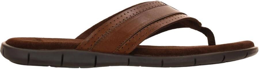 Manfield Heren Bruine leren slippers