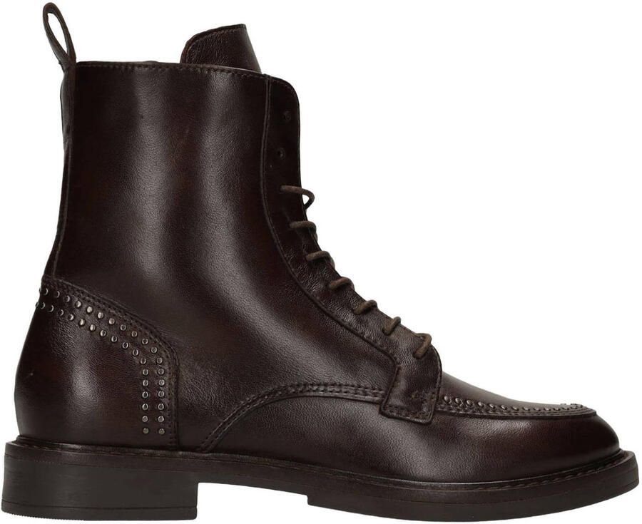 Manfield Dames Bruine leren veterboots
