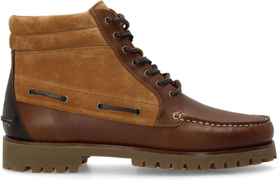 Manfield Heren Cognac leren veterboots