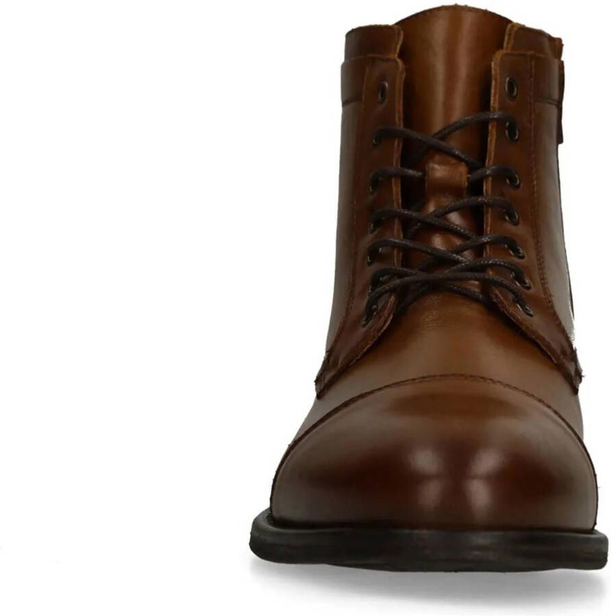 Manfield Heren Cognac leren veterschoenen - Foto 2