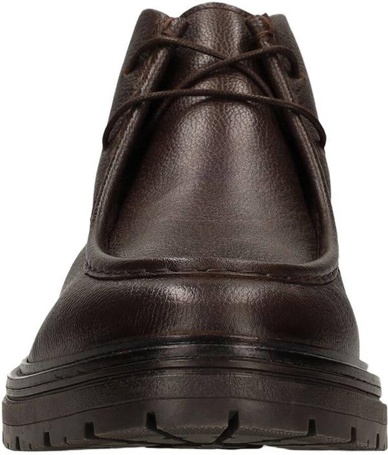 Manfield leren veterboots met profielzool bruin - Foto 2